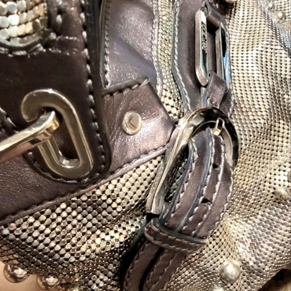 RARE JIMMY CHOO Liquid Silver Mesh Tam Tote - Picture 3 of 16